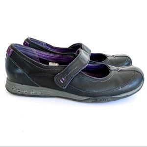 Merrell Black Leather Mary Jane Strap Hiking Shoes